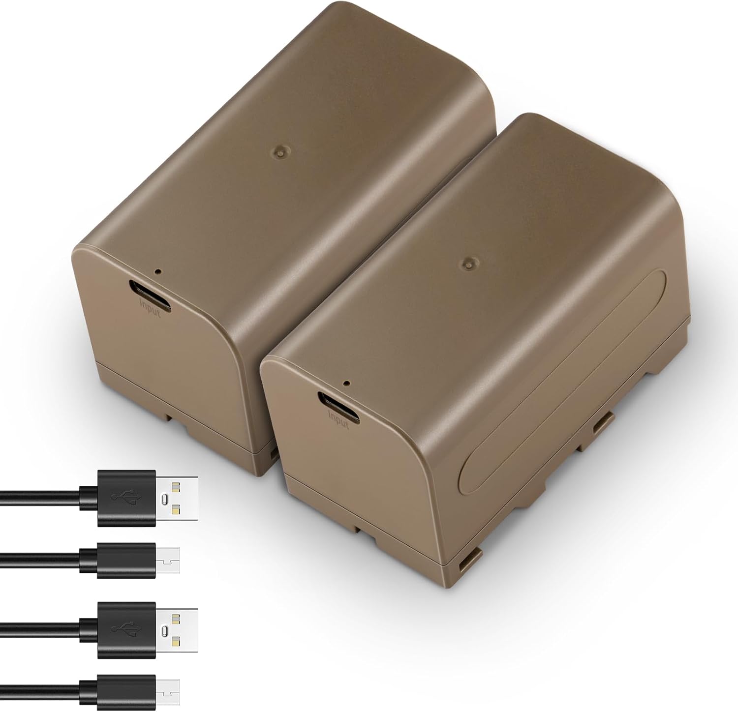 NEEWER 2Pcs 4400mAh Replacement Batteries for NP-F750, 4Hrs Fully Charged with USB C...
