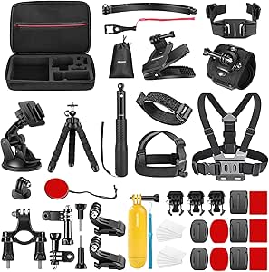 NEEWER 50 in 1 Action Camera Accessory Kit Compatible with GoPro Hero 12 11 10 9 DJI OSMO 4...