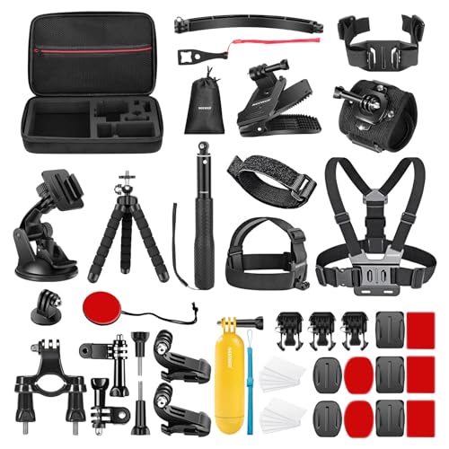 NEEWER 50 in 1 Action Camera Accessory Kit Compatible with GoPro Hero 12 11 10 9 DJI OSMO 4... image