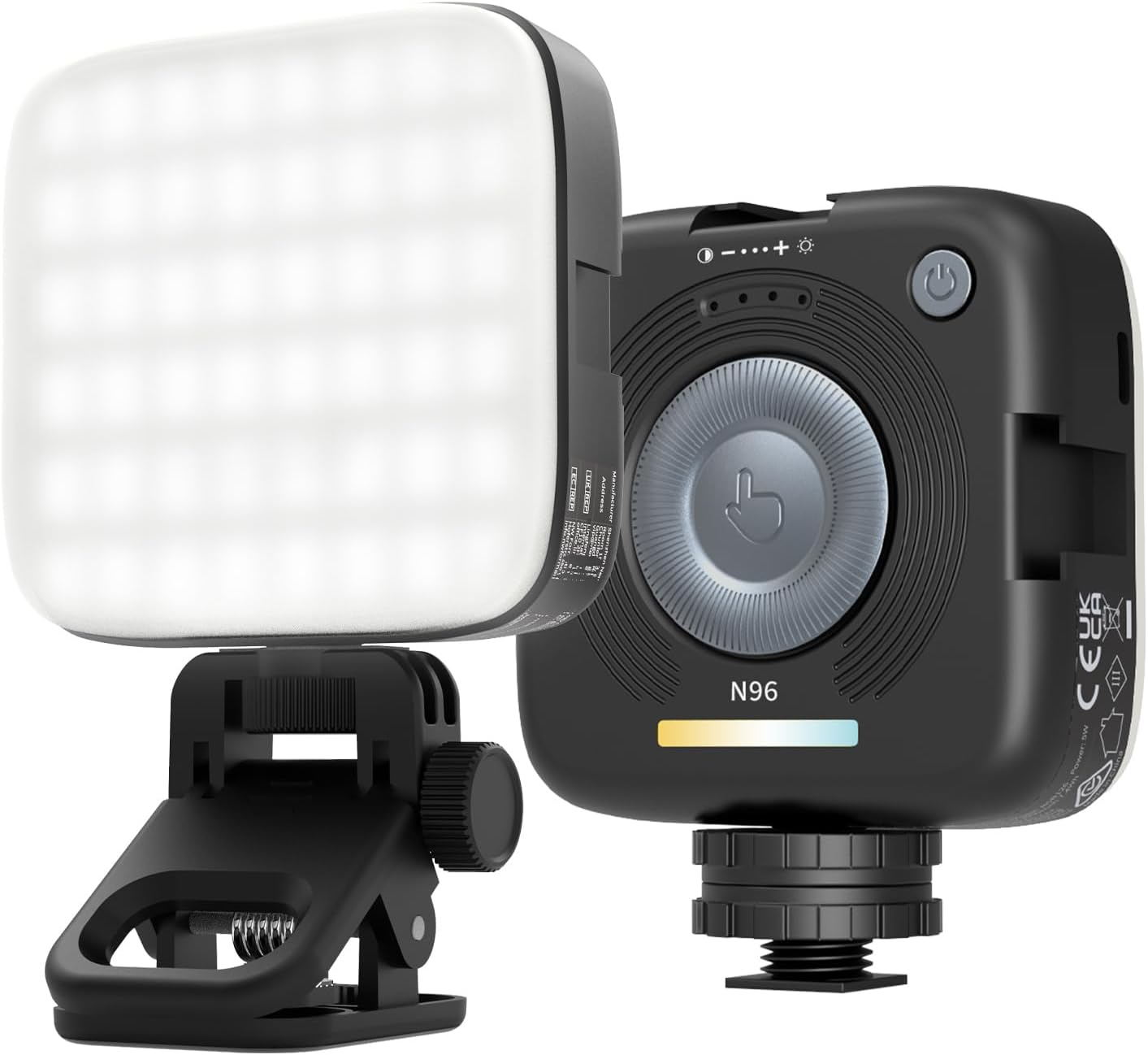 NEEWER Entry Level Version Magnetic LED Camera Light, 96 LEDs Bi Color Small Clip On Panel...