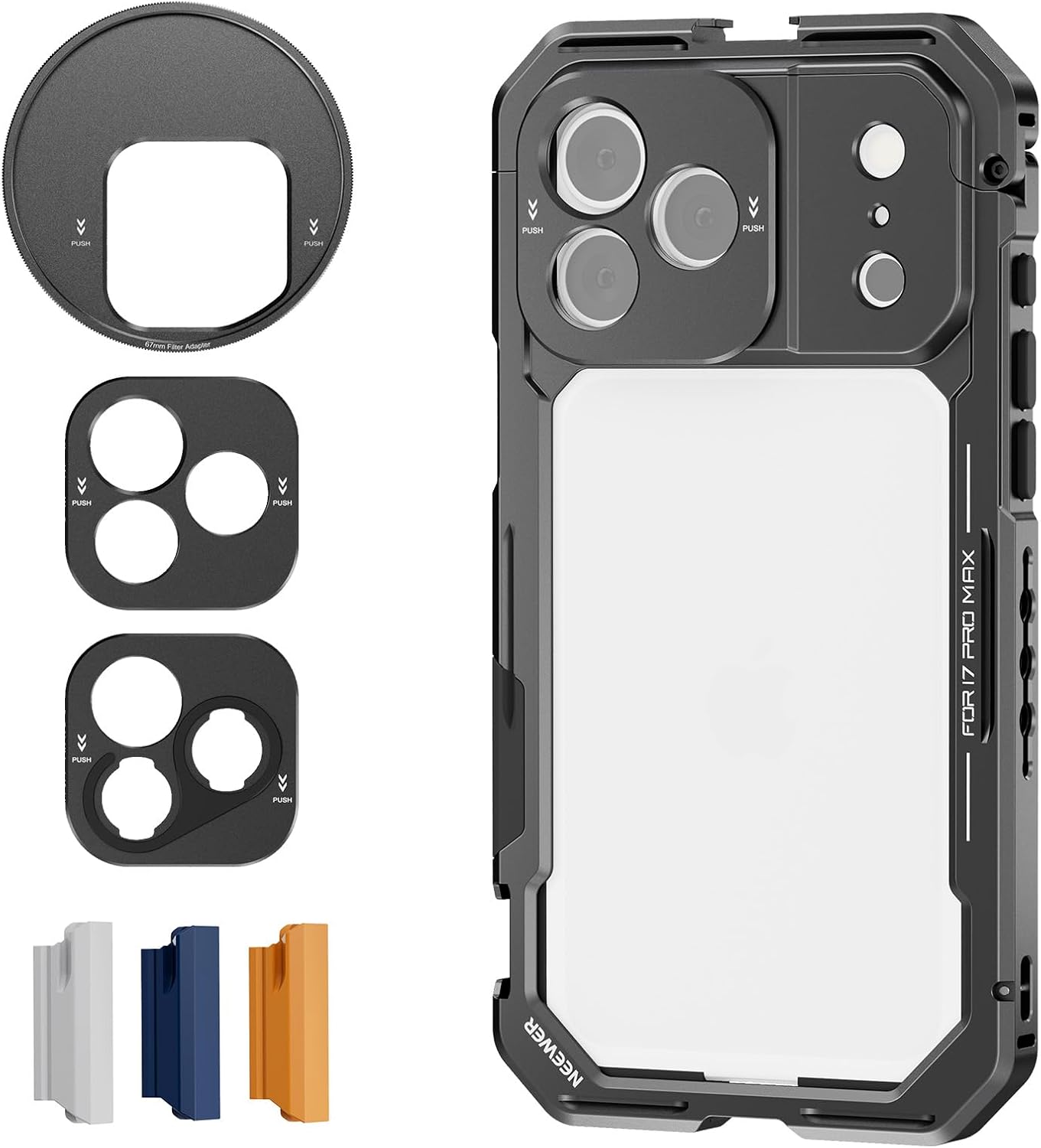 NEEWER Phone Cage Compatible with iPhone 17 Pro Max, Quick Release Video Rig Stabilizer...
