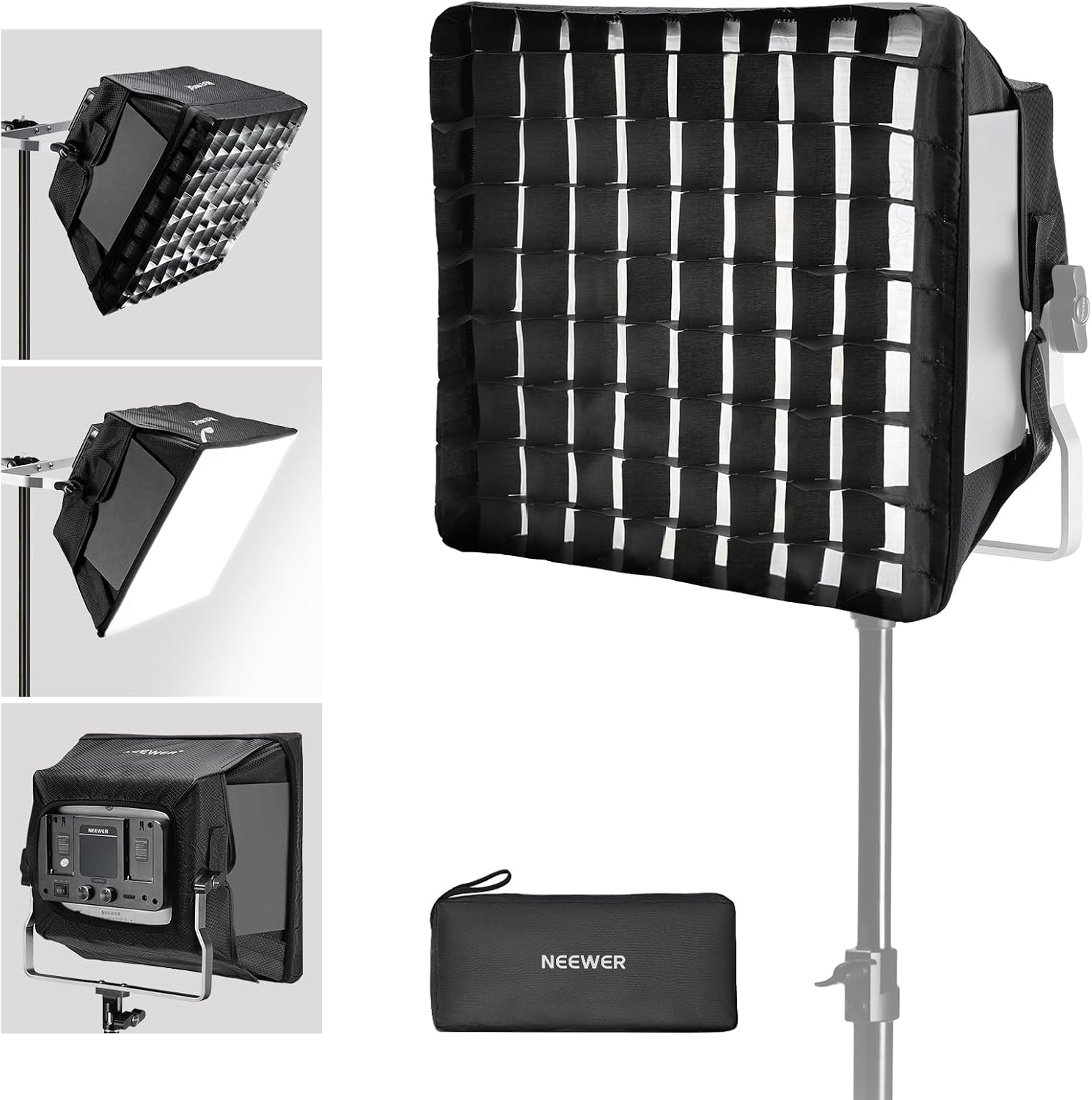 NEEWER Upgraded Softbox Diffuser for NL660 RGB660 PRO II LED Video Light Panel, 12.6"x11.6"...