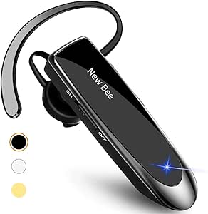 New Bee Bluetooth Earpiece V5.0 Wireless Handsfree Headset with Microphone 24 Hrs Driving...