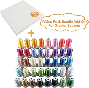 New brothread 40 Colors are Compatible with Brother Embroidery Machine Thread 500M + 100... image