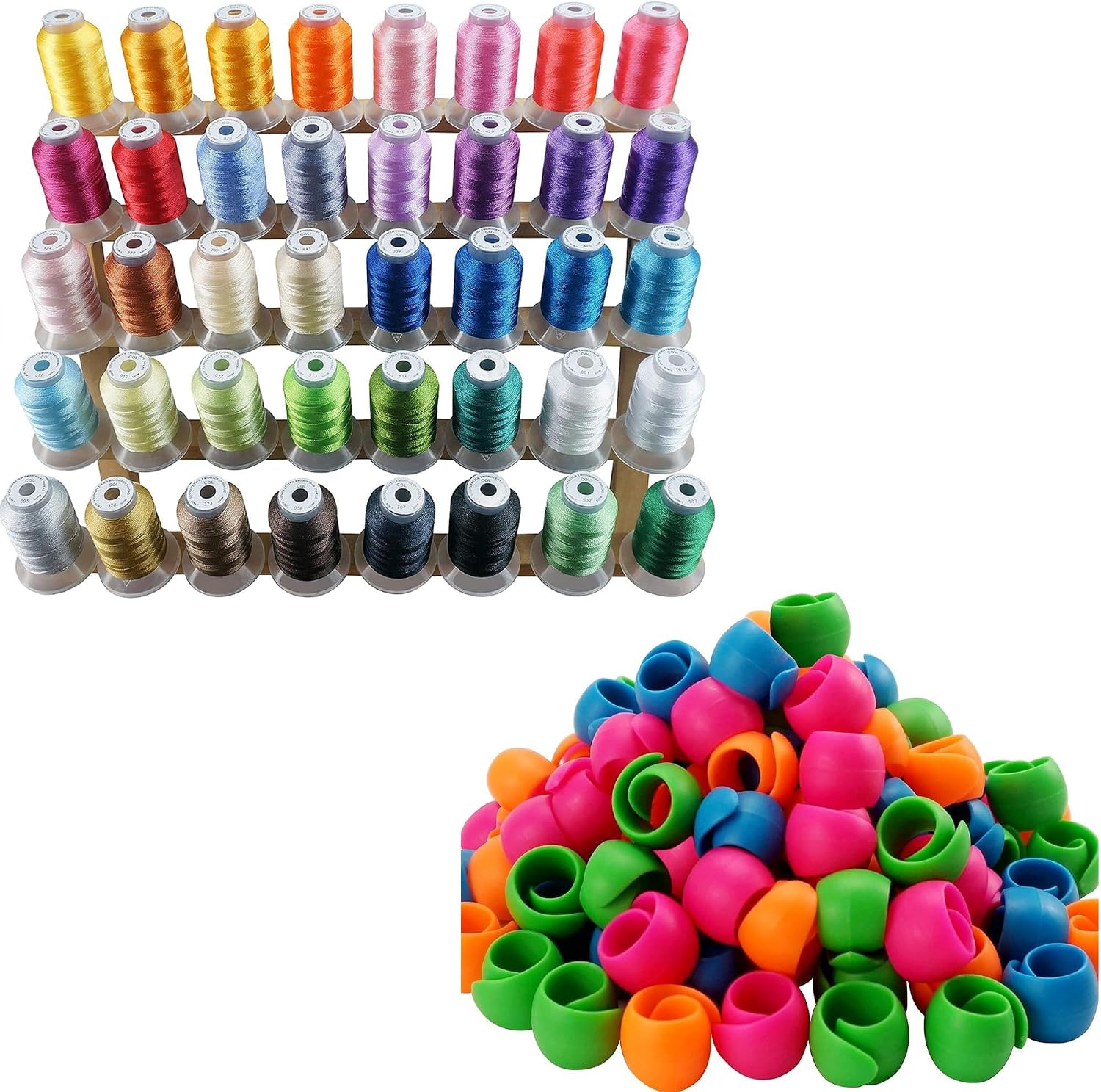New brothread 40 Colors are Compatible with Brother Polyester Embroidery Machine Thread Kit...