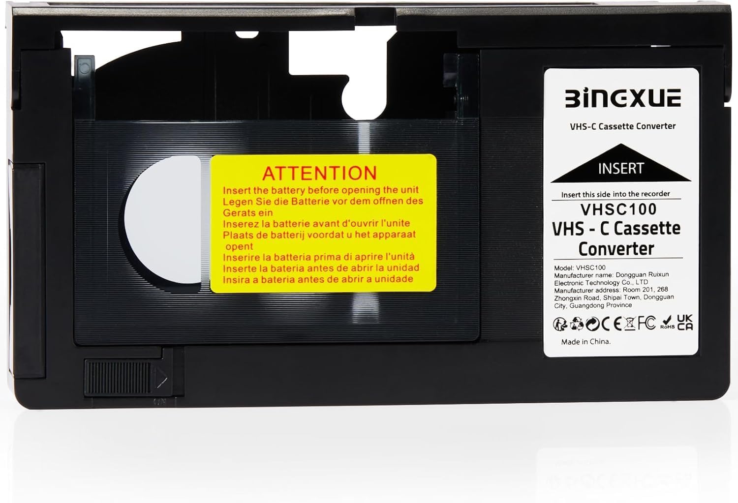 New Cassette Adapter for Camcorders SVHS VHS-C to VHS, Compatible 12mm, Motorized VHS...