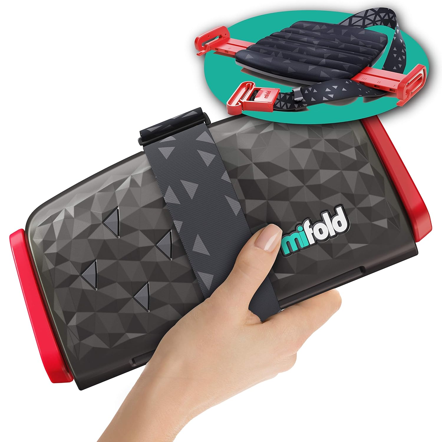 New Mifold Comfort Grab-and-go Car Backless Booster Seat-Compact and Portable for Every Day...