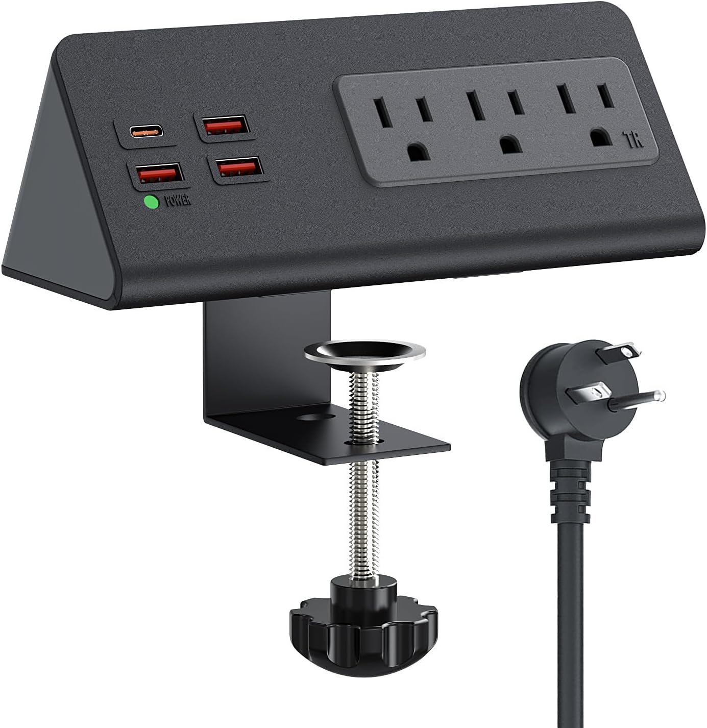 Nightstand Charging Station with PD 20W USB C, Nightstand Edge Power Strip with 3 AC...