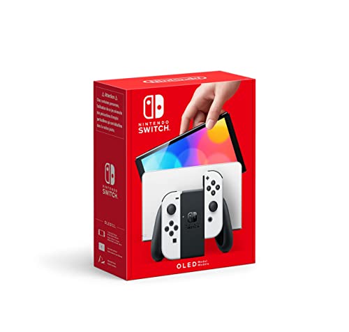 Nintendo Switch Console OLED Model with White Joy-Con, 7 inch 1280 x 720 OLED Touchscreen...