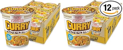 Nissin Cup Noodle Ramen Noodle Soup,Curry,2.82 Ounce,(Pack of 12) image