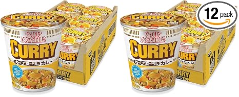 Nissin Cup Noodle Ramen Noodle Soup,Curry,2.82 Ounce,(Pack of 12) image