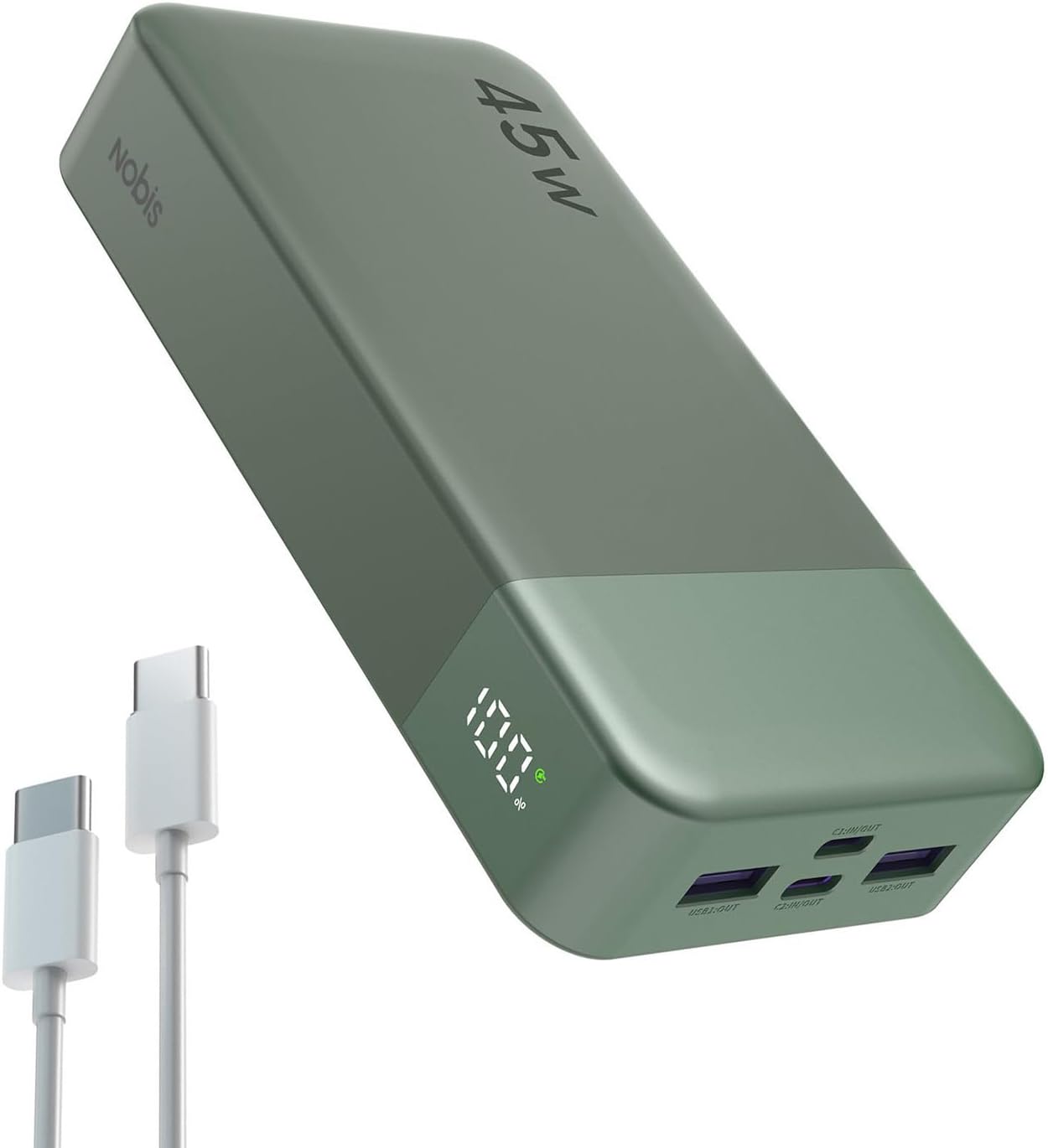 NOBIS Portable Charger, 20000mAh Power Bank, 45W Power Bank Fast Charging, Battery Pack with...