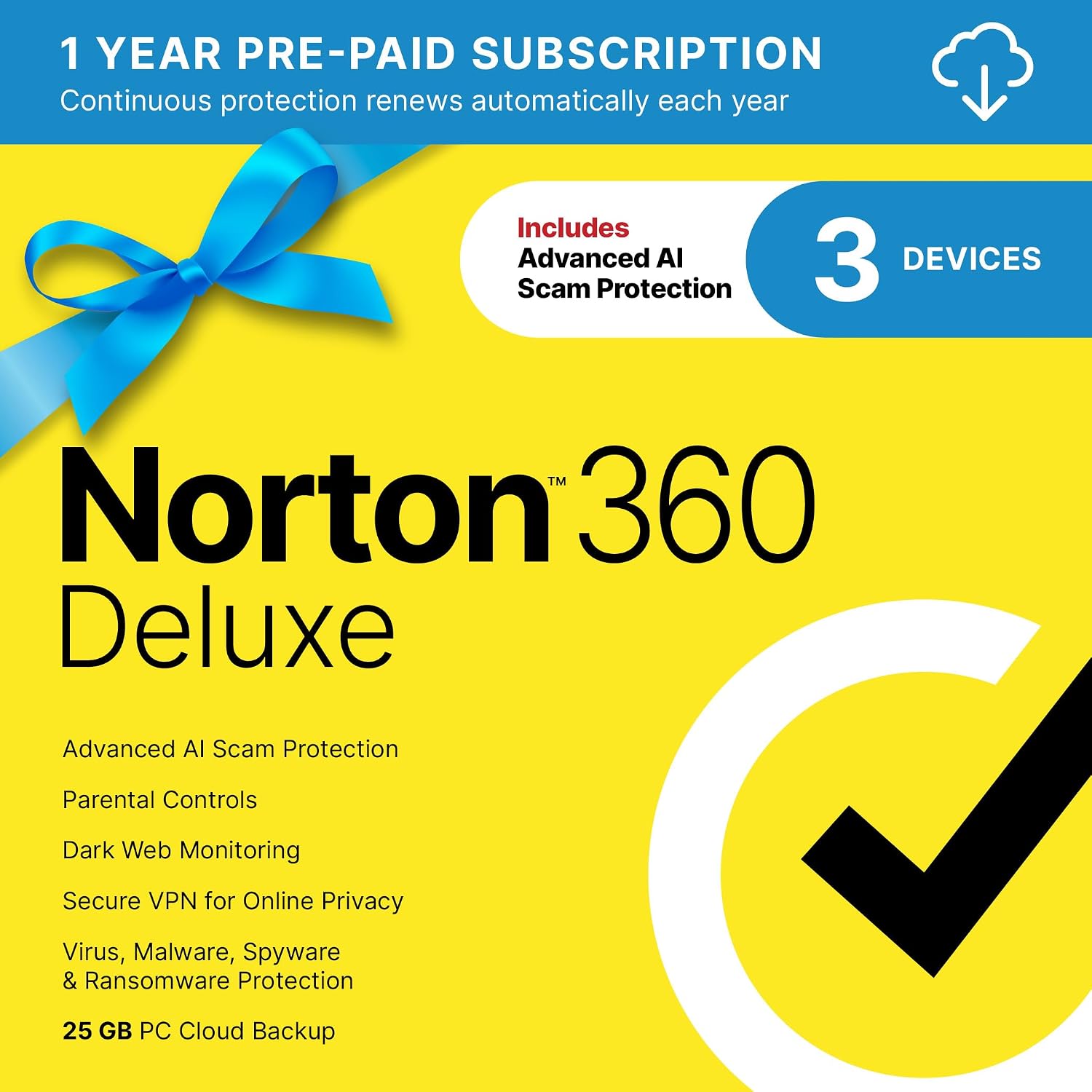 Norton 360 Deluxe 2026 Ready, Antivirus software for 3 Devices with Auto-Renewal –...