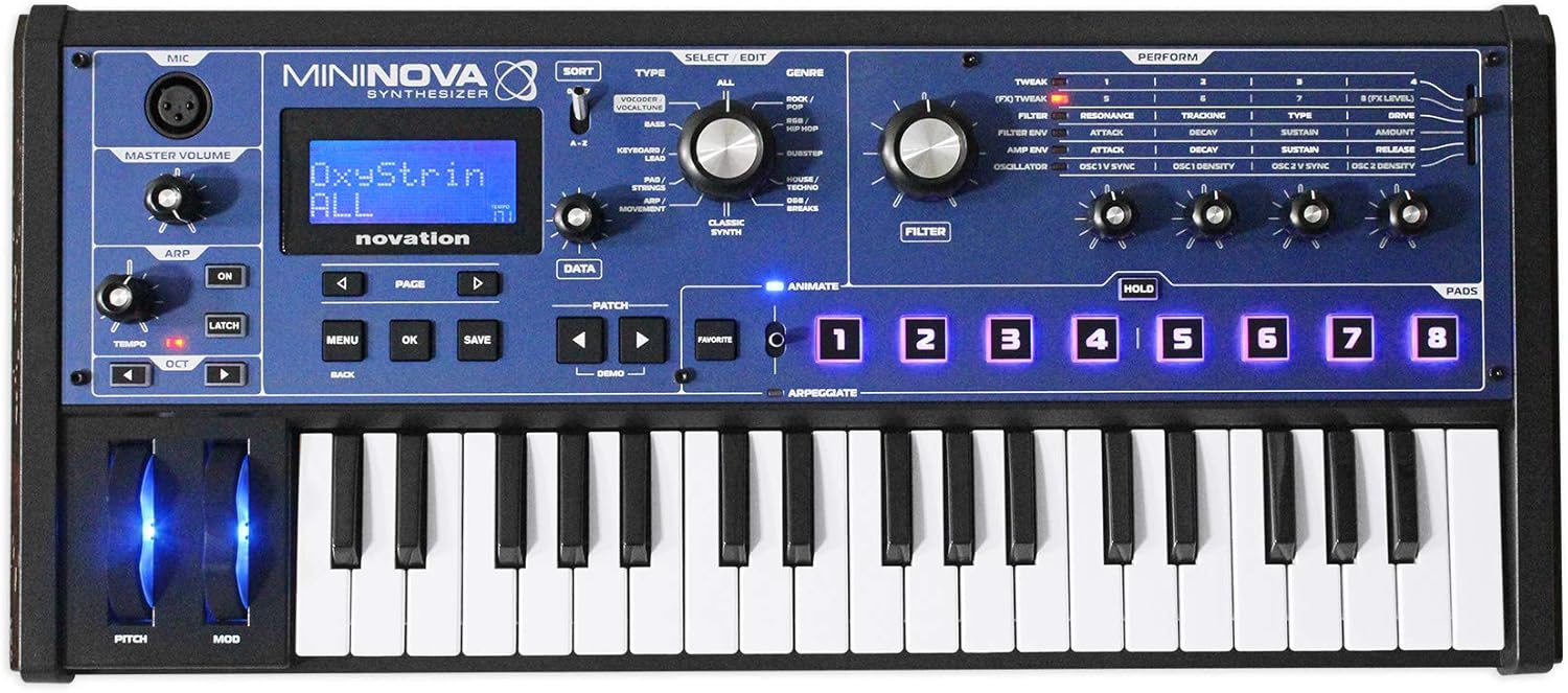Novation MiniNova Analogue Modelling Compact 37 Mini-key Synth – Tough, compact, powerful...