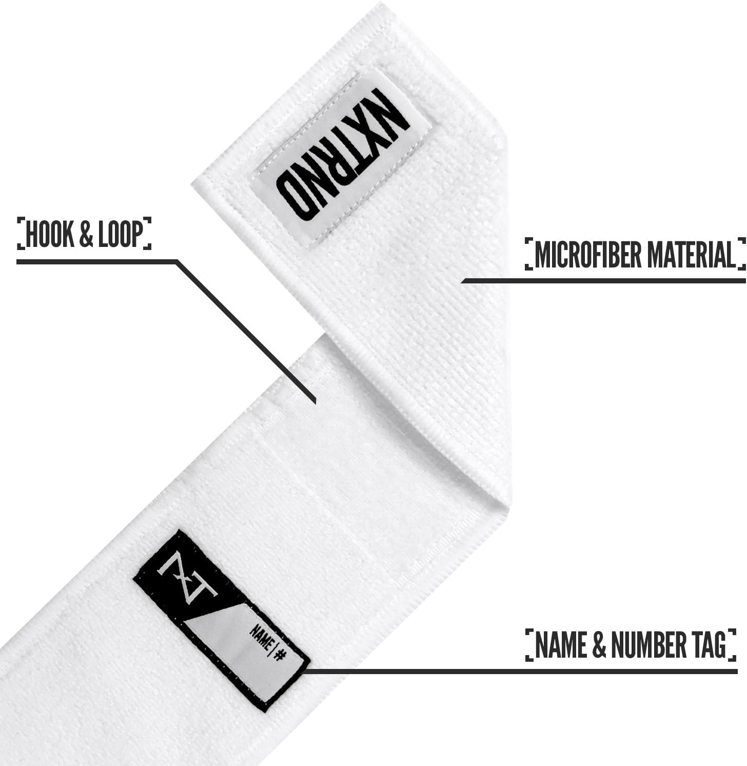Nxtrnd Streamer Football Towel, Thin Sports Towel, Dries Hands & Football Accessories (White) image