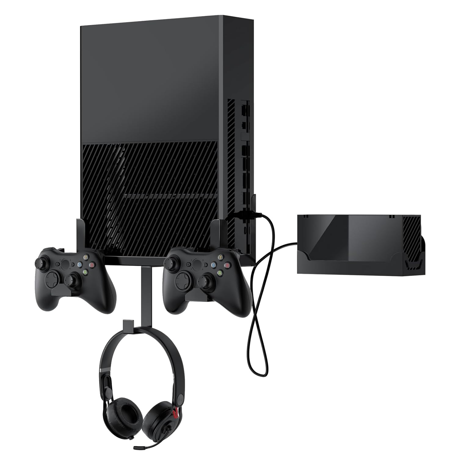 Nymus Xbox One Wall Mount Kit with Power Brick Mount, Detachable Controller Holder &... image