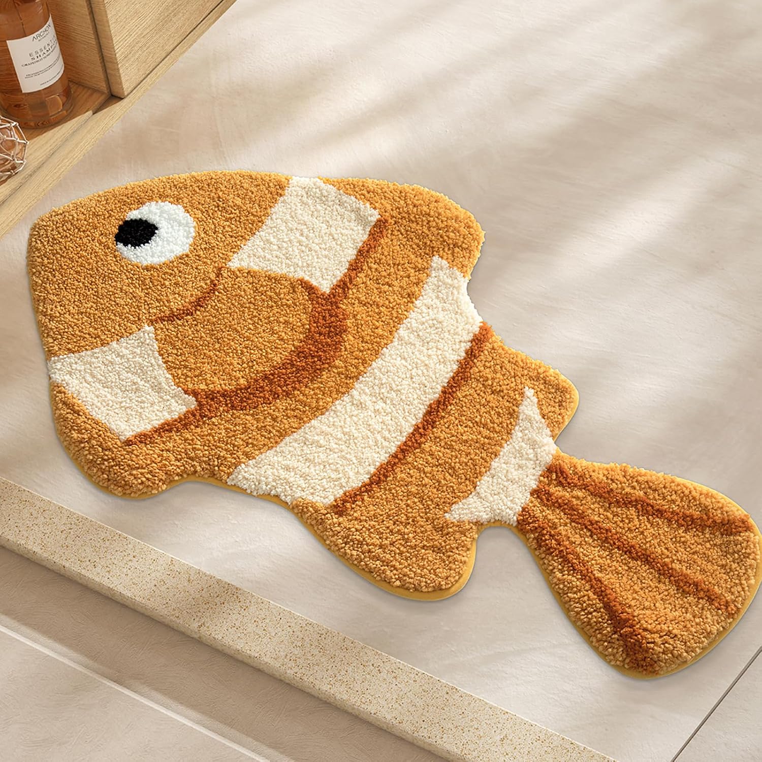 Ocean Animal Play Mat 20x35 Inch, Cute Animals Large Non Slip Super Soft Plush Area Rug for...