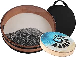 Ocean Drum 12 Inch and Water Drum 7.1 inch Sound Healing Instrument for Zen Yoga Meditation... image