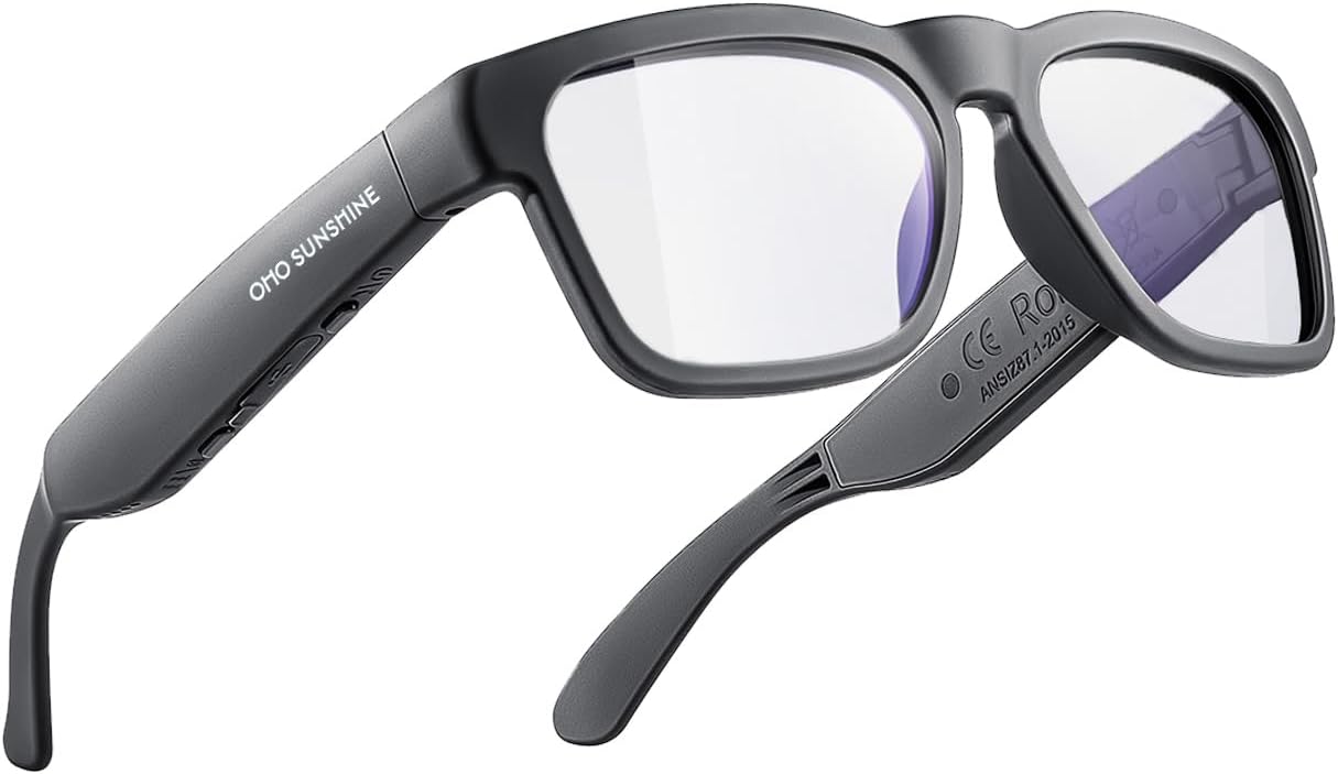 OhO sunshine Bluetooth Audio Sunglasses, Lightweight Open Ear Sport Glasses, 10H Playtime...