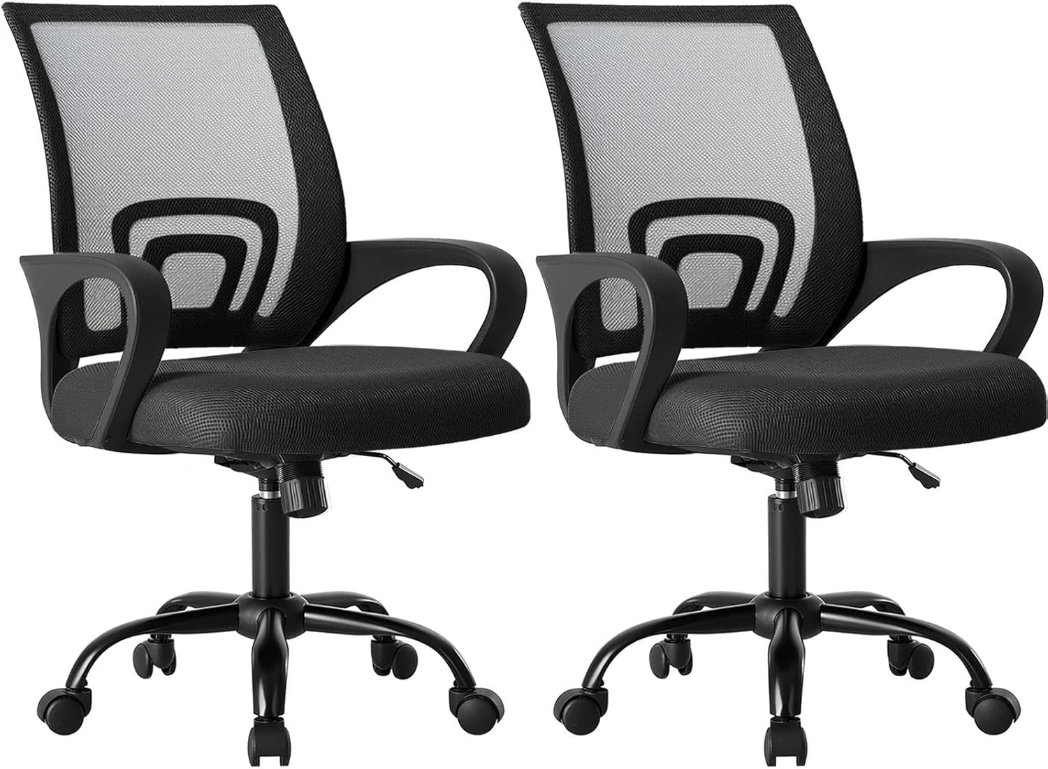 OLIXIS Office Desk Chair - Ergonomic Mid Back with Lumbar Support & Rocking Mode, Height...