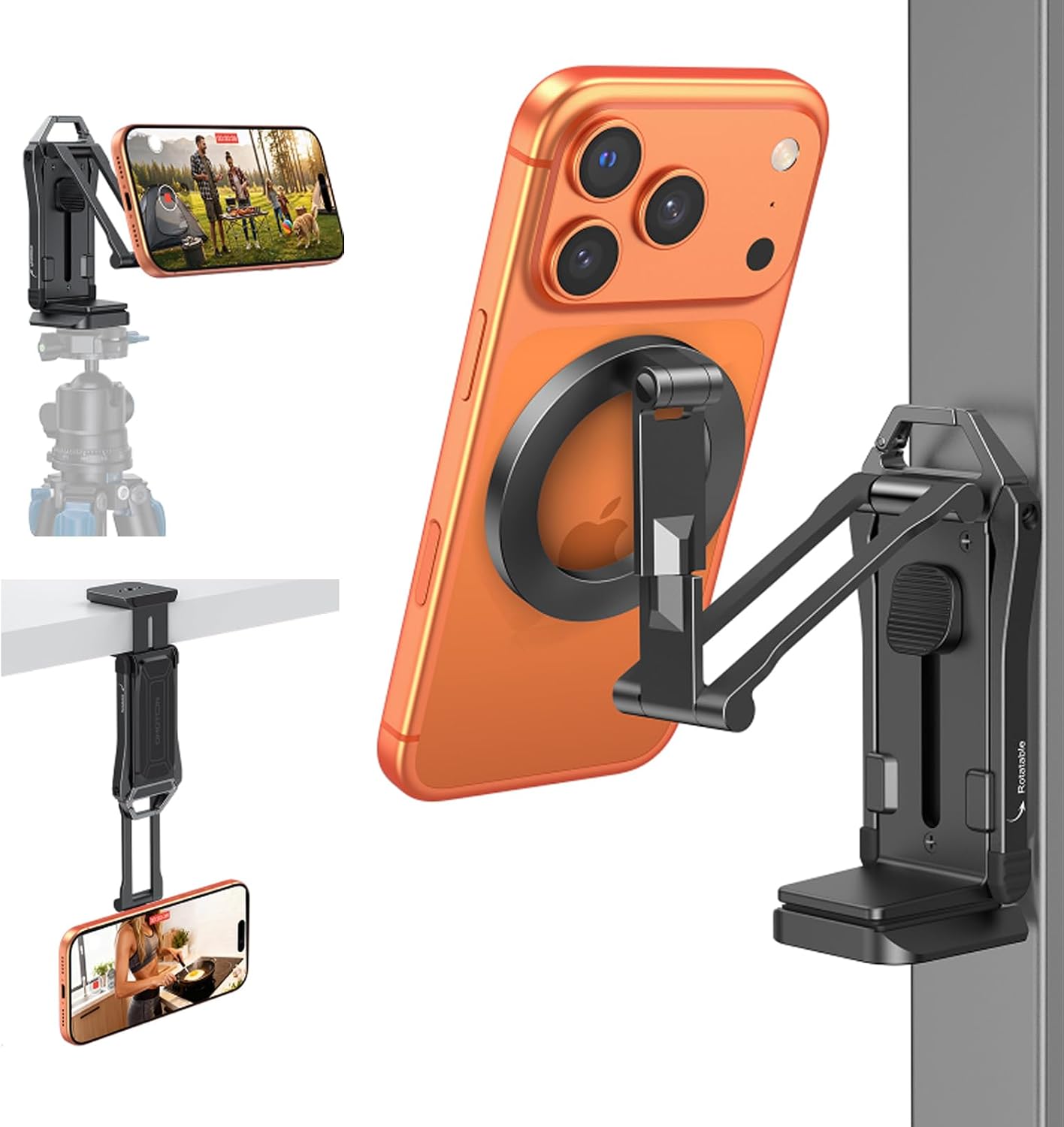 OMOTON TP02-Pro Magnetic Phone Holder for Vlogging, Content Creator Essentials with 1/4"...