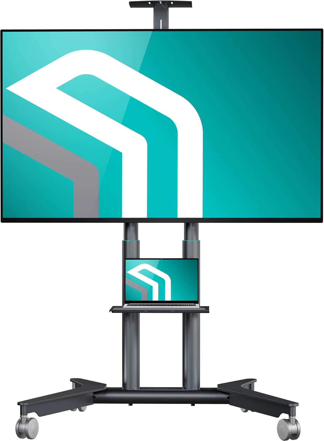 ONKRON Mobile TV Stand on Wheels for 32-75 Inch Screen, max Load 132 lbs, Height Adjustable...