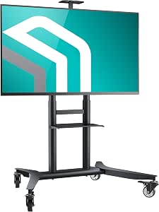 ONKRON Mobile TV Stand on Wheels for 55-90 Inch Screen, max Load 198 lbs, Height Adjustable...