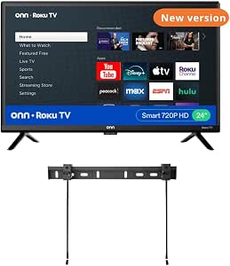 ONN 24-Inch Class HD 720p Smart TV + Free Wall Mount with Wi-Fi Connectivity and Mobile App...