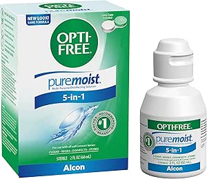 Opti-Free Puremoist Multi-Purpose Contact Lens Cleaning and Disinfecting Solution with Lens...