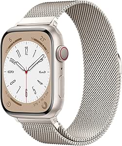Original Stainless Steel Milanese Loop Compatible with Apple Watch Band 38mm 40mm 41mm 42mm...