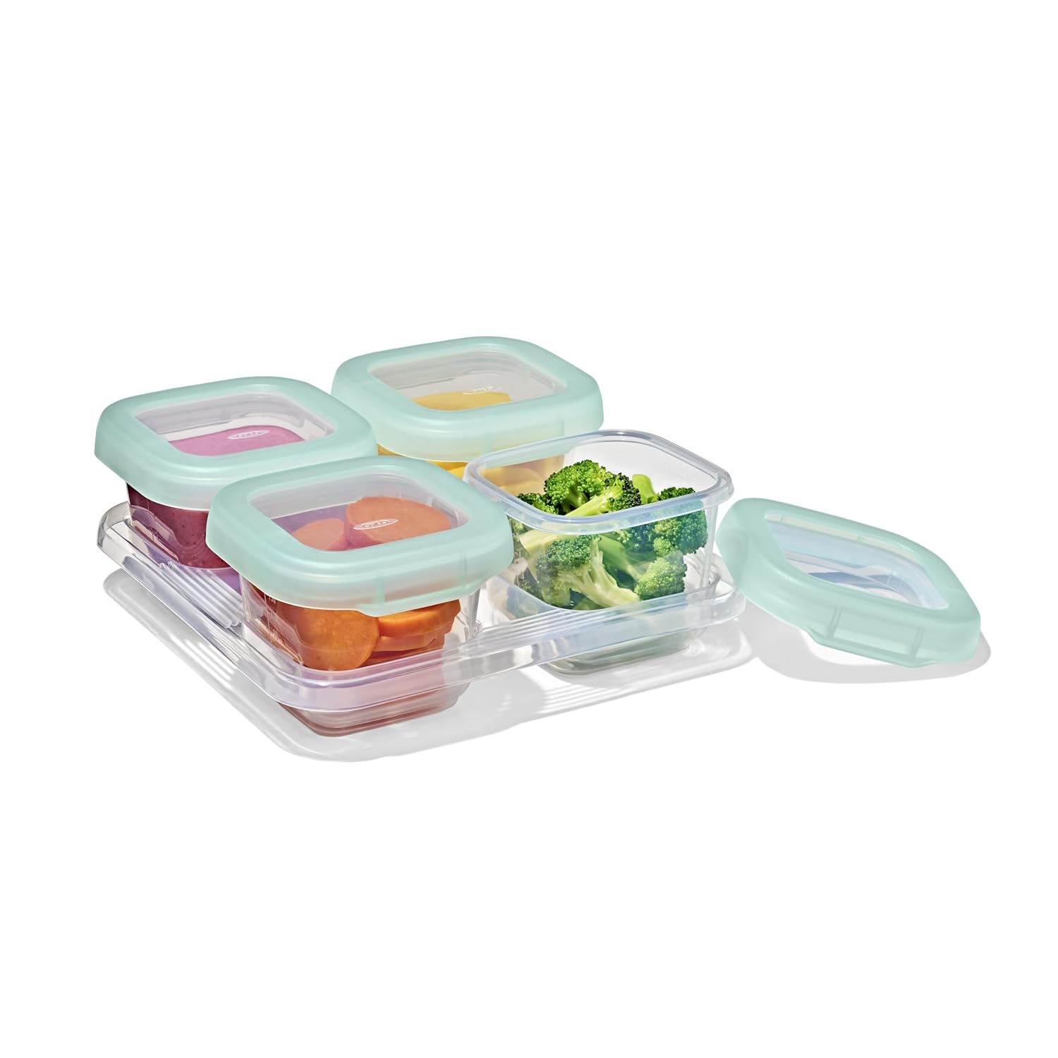 OXO Tot Baby Blocks Food Storage Containers (6 Oz.) - Opal