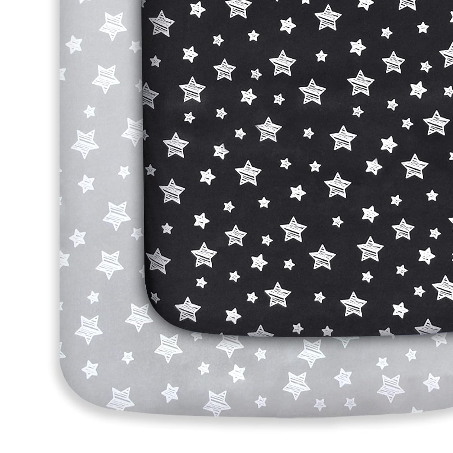 Pack and Play Sheets, 2 Pack Mini Crib Sheets, Stretchy Playard Fitted Sheet, Compatible...