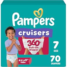 Pampers Pure Baby Diapers, Size 7, 36 Count, Up to 100% Leakproof, Premium Hypoallergenic...