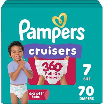 Pampers Pure Baby Diapers, Size 7, 36 Count, Up to 100% Leakproof, Premium Hypoallergenic... image