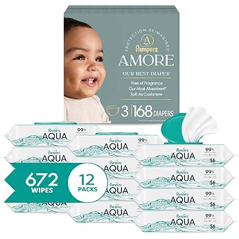Pampers Pure Baby Diapers, Size 7, 36 Count, Up to 100% Leakproof, Premium Hypoallergenic... image