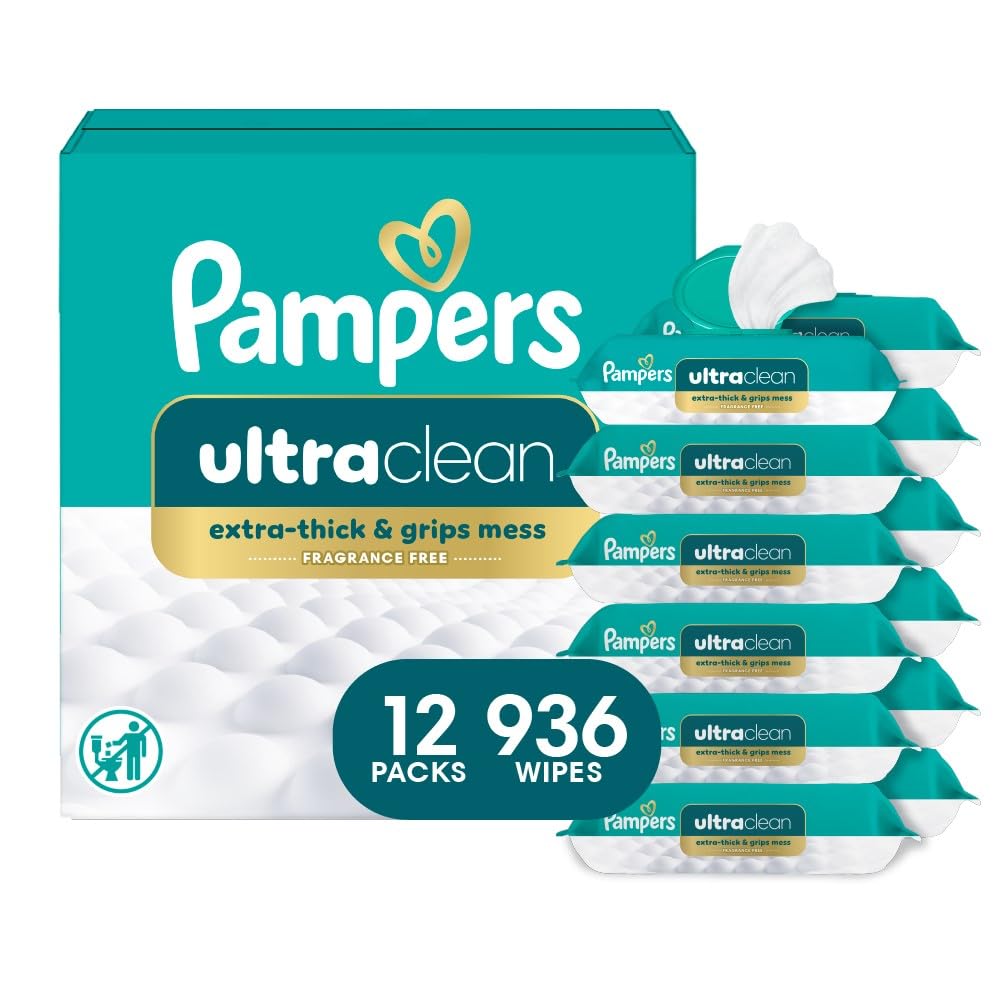 Pampers Ultraclean Baby Wipes (Previously 'Free & Gentle'), 99% Water, Hypoallergenic...