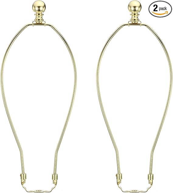 PATIKIL 12 Inch Lamp Harp Kit with Finial, 2 Set Detachable Shade Bracket Holder, DIY...
