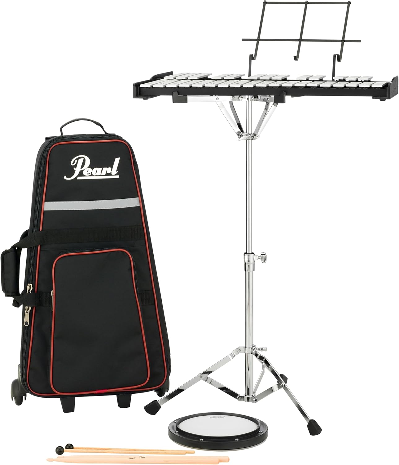 Pearl 32 Note Glockenspiel Bell Kit Student Educational Percussion Kit with Tunable Practice...