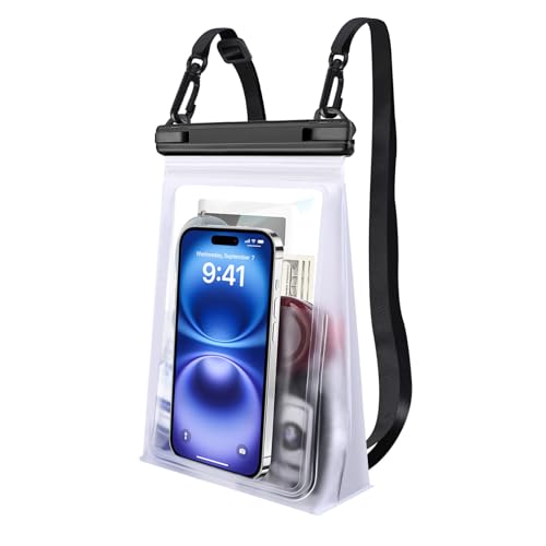 PEDVSTY Large Waterproof Phone Pouch [with Sealing Strip], Floating Waterproof Pouch for... image