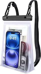 PEDVSTY Large Waterproof Phone Pouch [with Sealing Strip], Floating Waterproof Pouch for...