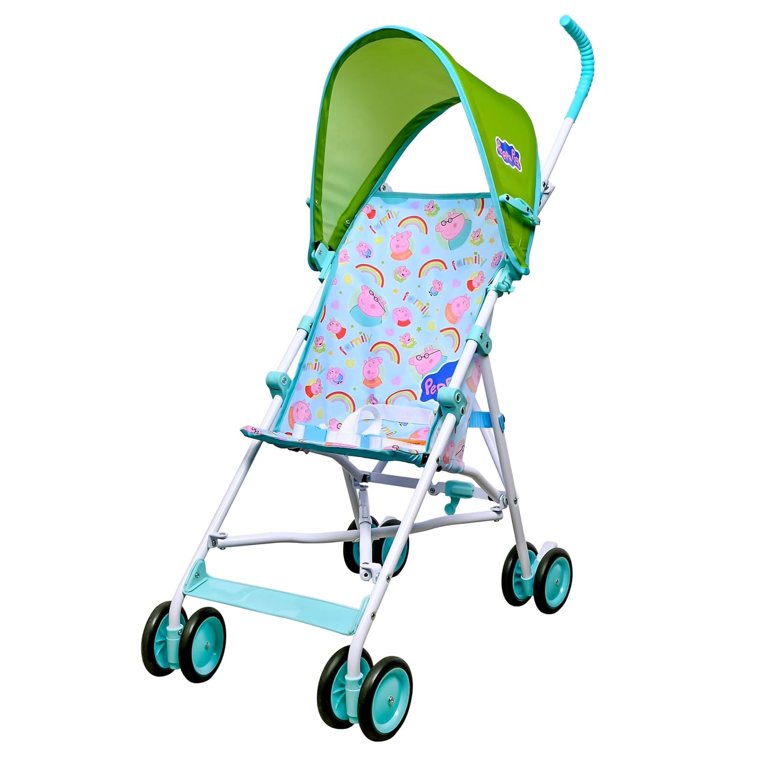 Peppa Pig Umbrella Stroller for Toddlers, Lightweight Foldable Travel Stroller with 3-Point...