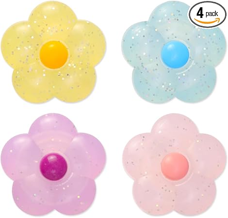 PERFECTSIGHT Cute Glitter Flowers Thumb Grip Caps for Switch 2, PS5, PS4, Xbox Series X/S... image