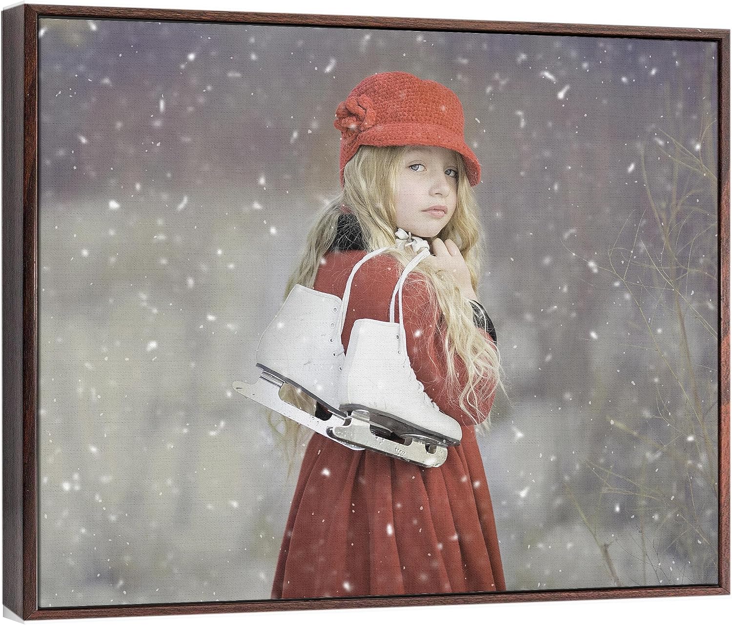 Personalized Custom Canvas Prints: Photo On Canvas (Dark Brown, 11x14) Transform Your Photos...