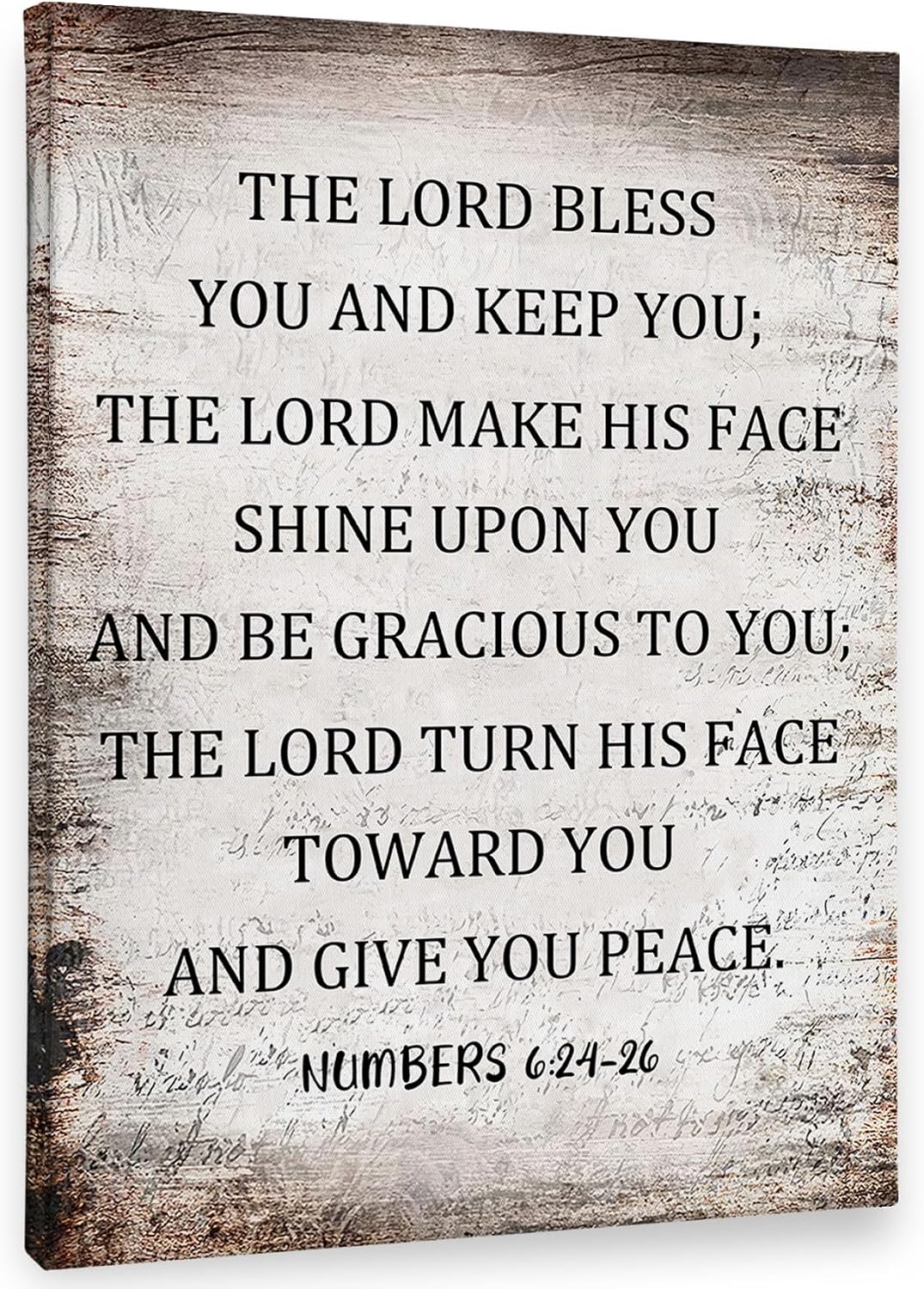 PHAMTE Christian Wall Art Decor Canvas 11x14, Numbers 6 24-26 Bible Verse Pictures...