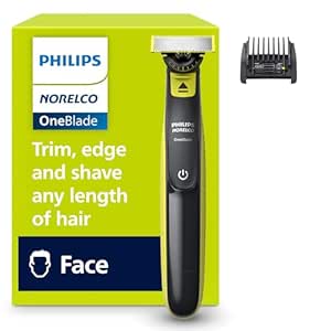 Philips Norelco One 360 Hybrid Face, Electric Beard Trimmer and Shaver, with 360 Technology...