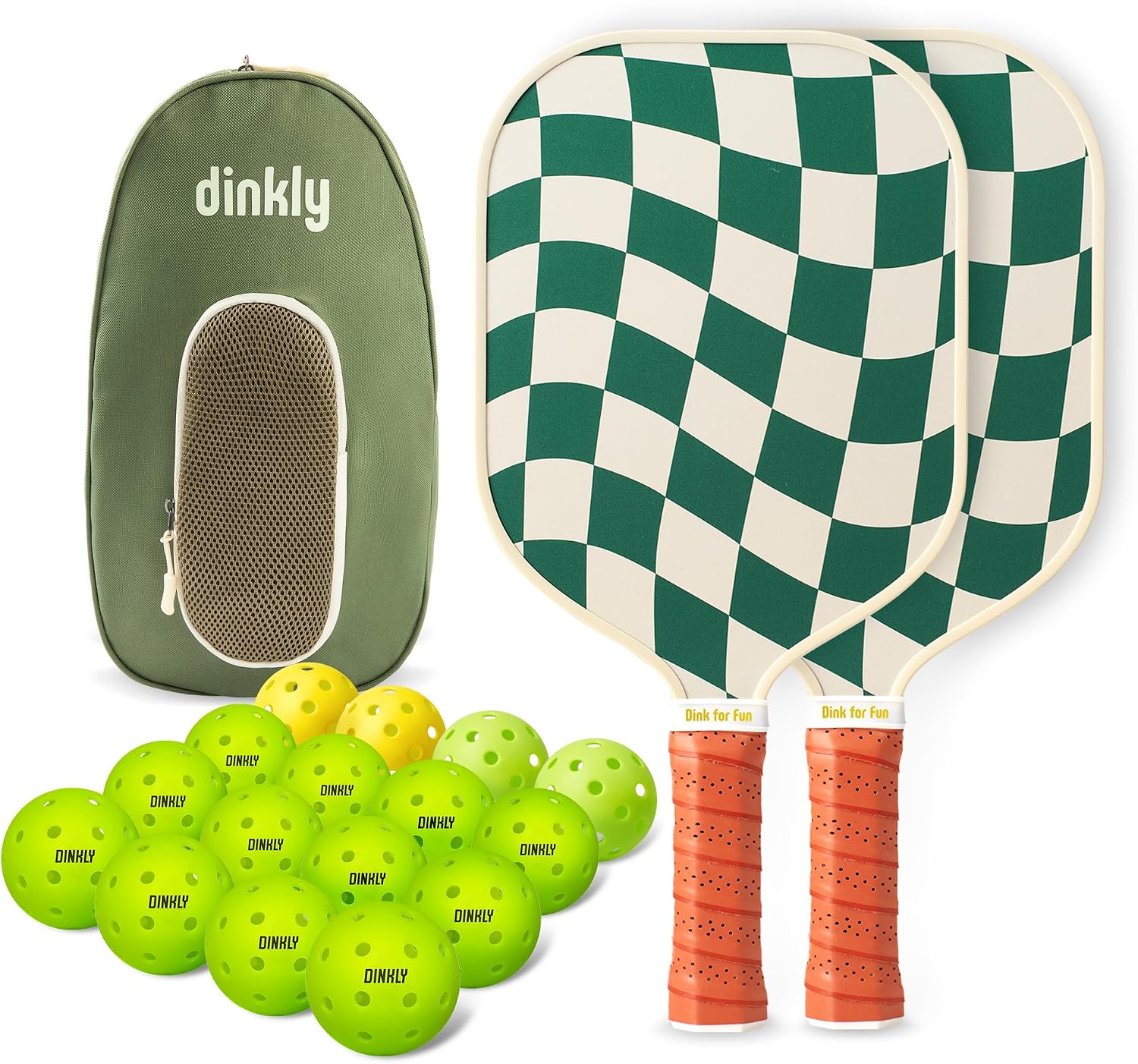 Pickleball Paddle Set of 2, Roto-Molded Pickleball Balls 12 Pack, Pickle Ball Set for Women...