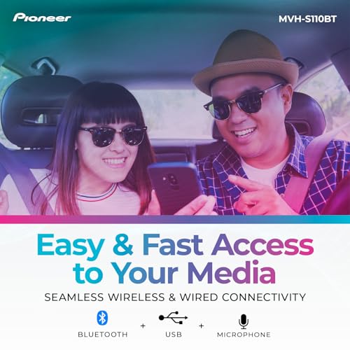 Pioneer MVH-S110BT 1-Din Digital Media Receiver Car Stereo – Bluetooth, USB Input, 50W x 4... image