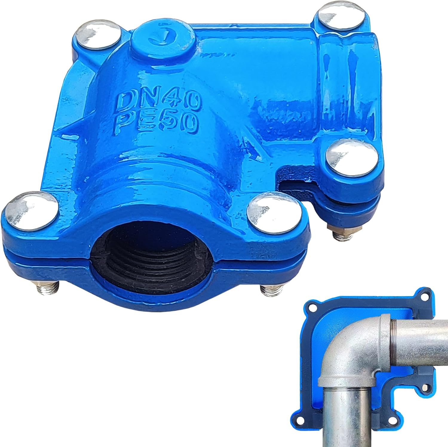 Pipe Repair Clamp For 2 Inch Welded Steel Pipe Elbow(Outer Diameter of the Pipe and Elbow...