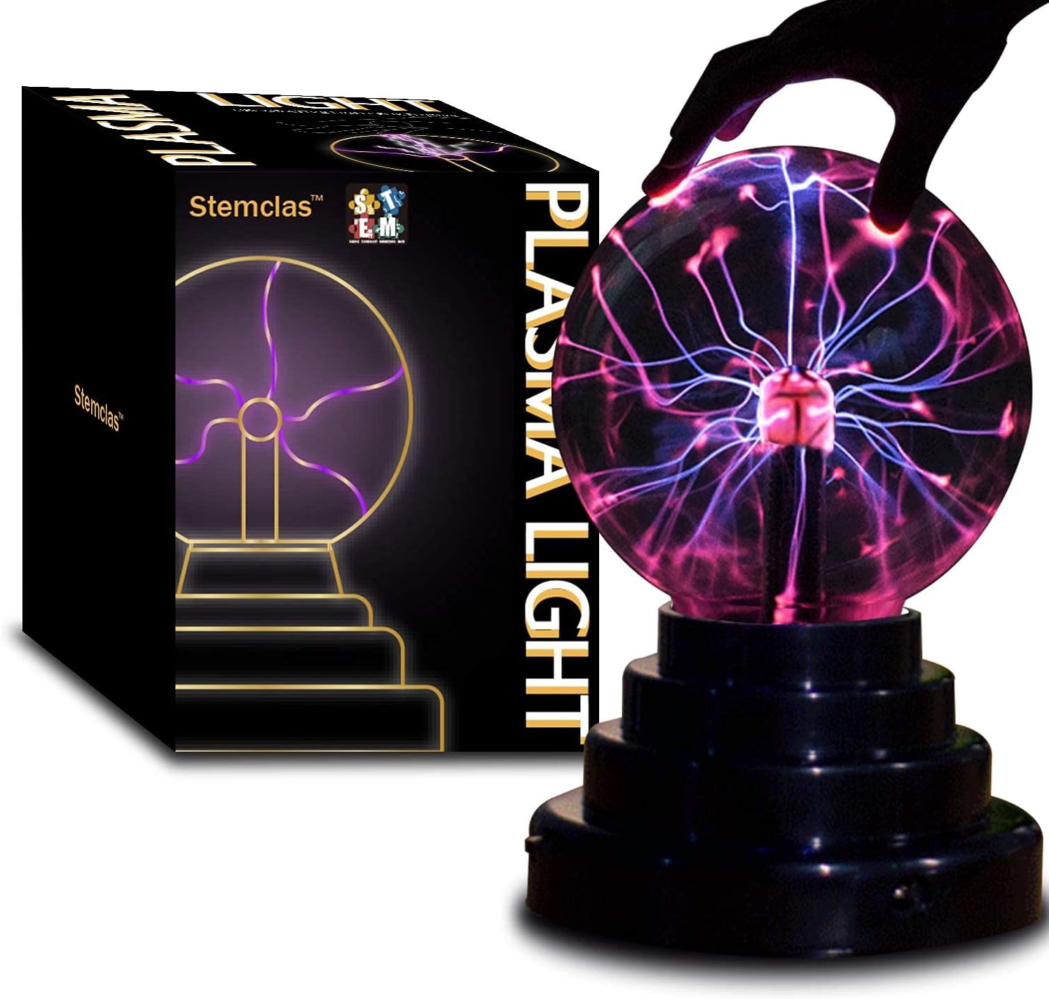 Plasma Ball/Light/Lamp, Static Electricity Globe Electric Lightning Ball, Touch Sensitive...