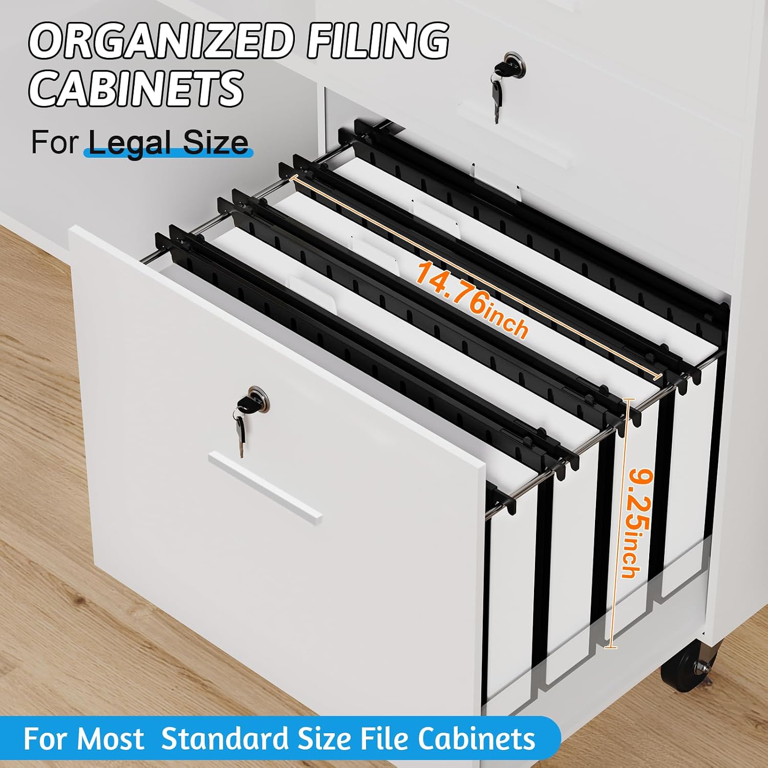 Plastic Extra Capacity Legal Size Hanging File Folders,12 Pack Reinforced Legal Hanging... image